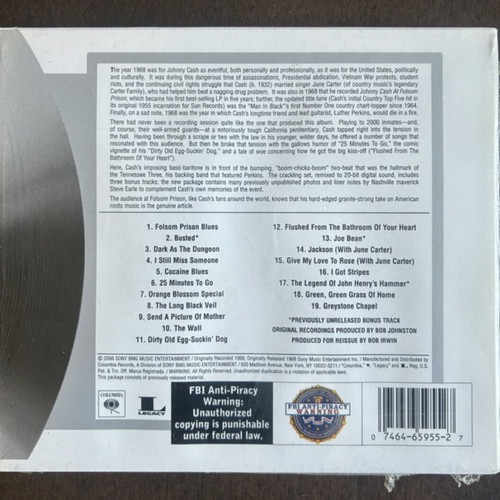 Johnny Cash At Folsom Prison CD, Original Album Classics