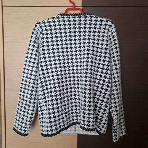 CONOS cardigan new with tags, black and white houndstooth, M/L