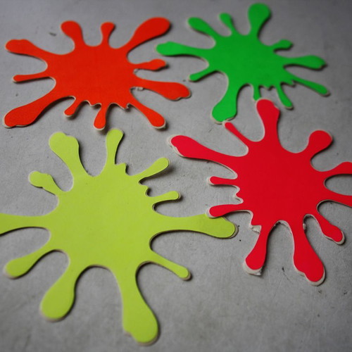 Phosphorescent stickers old, pack of 4, 1980s decade for car and motorcycle, new