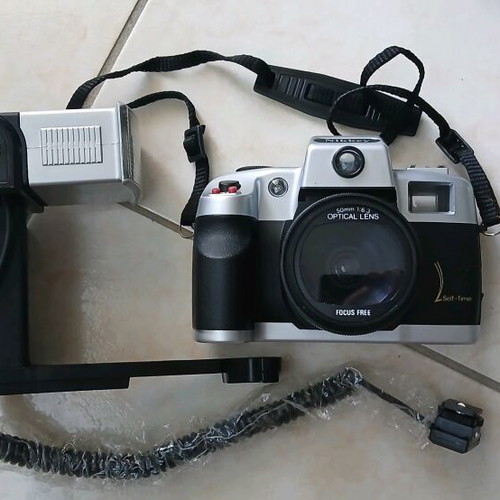 Retro camera with film like new, decorative copy