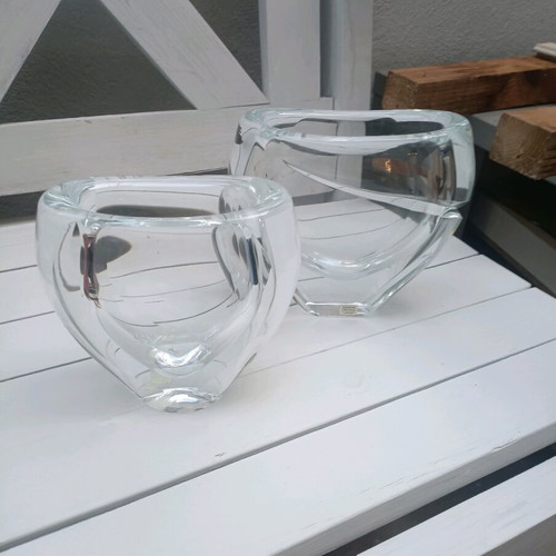 Vintage vases new, set of 2, high-quality glass