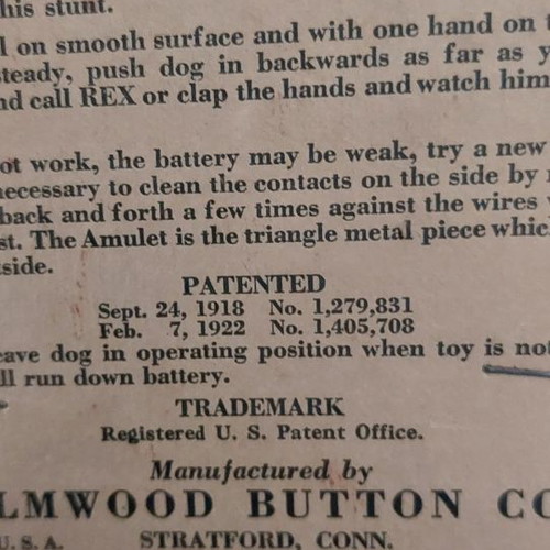 Παιχνίδι Radio Rex συλλεκτικό παλιό δεκαετίας 1920