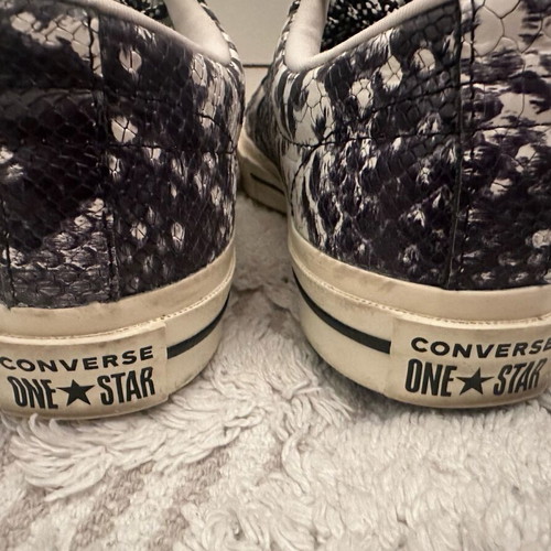 One Star Converse women's shoes used, animal print, size 37