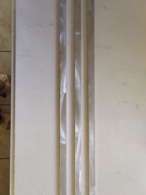 Βέργες brushed aluminium καινούργιες, 3 τεμάχια περίπου 50 εκ από Ιταλία