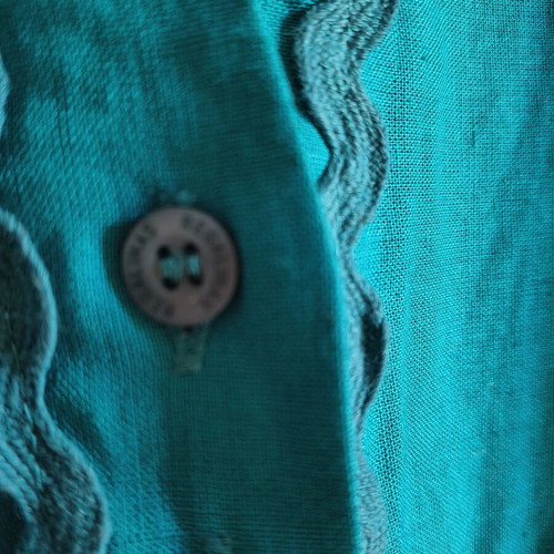 Regalinas dress caftan linen turquoise size M/L like new