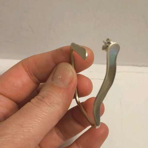 Silver 925 handmade earrings with unique design like new