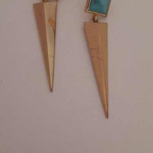 Earrings used, blue and gold