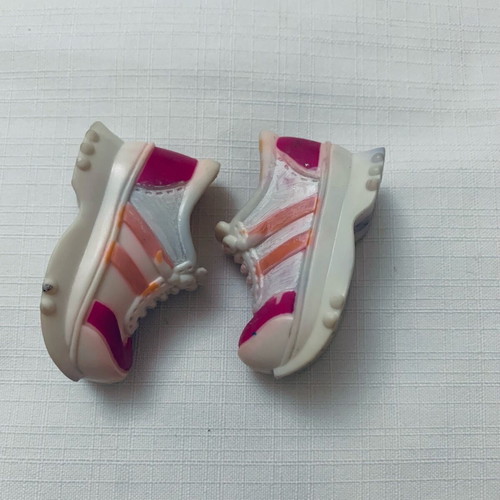 Doll Shoes used, large size, soft material with marker stains