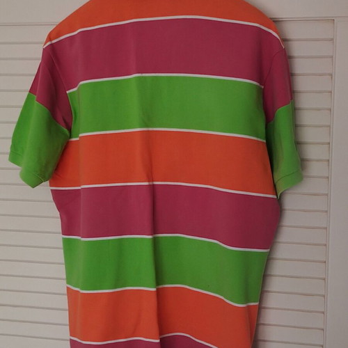 Lacoste striped polo shirt size 6 (L) like new, multicolor