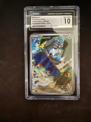 Pokemon Oshawott White Flare Illustration Rare #105 CGC 10 Gem Mint