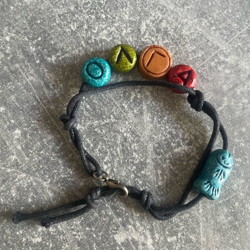 Handmade Olga bracelet like new, multicolored