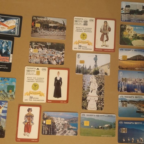 Collection of 220+ single phone cards used, over 10 years