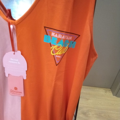 Karavan Jodie dress, red and pink