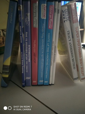 Collection of 27 DVDs with fitness, pilates, hip-hop, pregnancy and health new