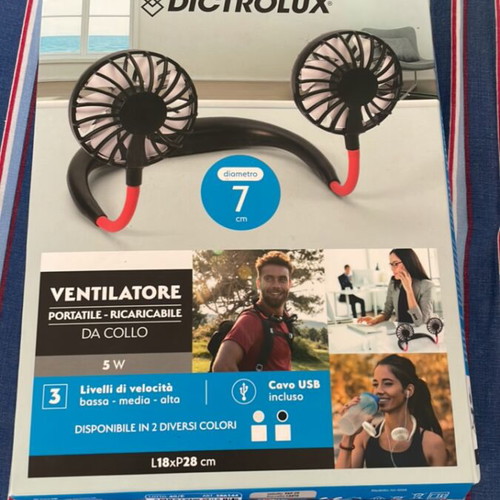 Fan that stands on neck and surfaces like new