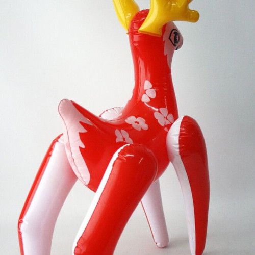 Vintage 80's Inflatable Reindeer 58cm Red Christmas New