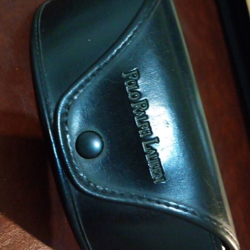 Leather glasses case and cleaning cloth Polo Ralph Lauren like new, black