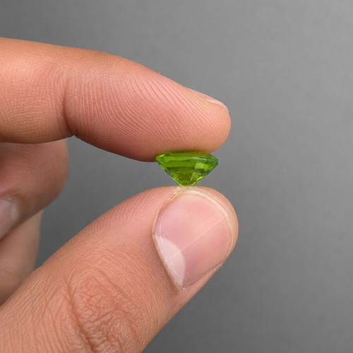 Natural Peridot 2.93 ct Cushion Modified Octagon Cut ALGT Certified
