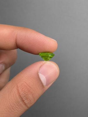 Natural Peridot 2.93 ct Cushion Modified Octagon Cut ALGT Certified