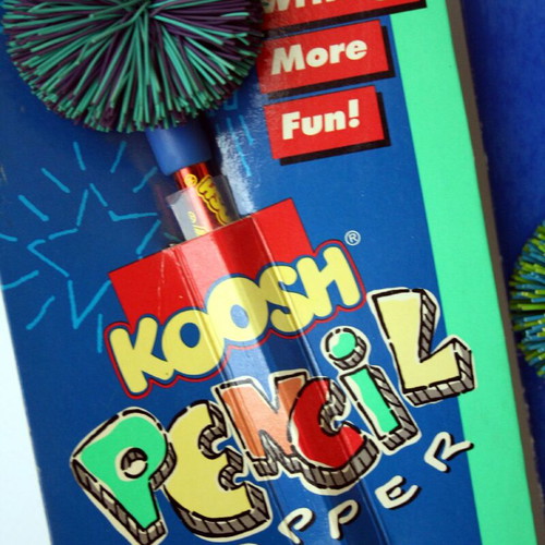 Vintage Koosh Lings pencil topper for pencil and pen, new, set of 2