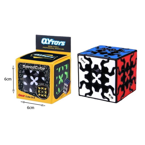 QYTOYS gear cube game 3x3 with black base new