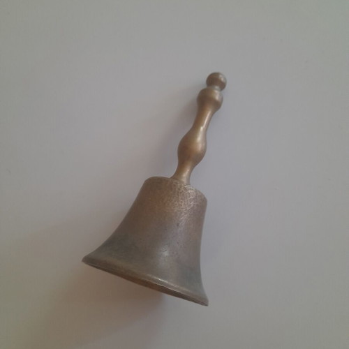 Old iron school bell like new