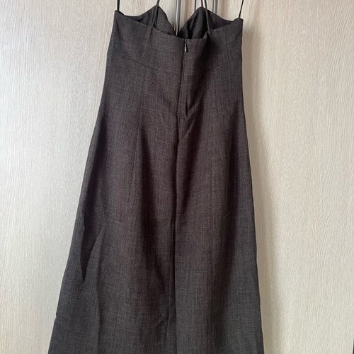 Midi dress khaki XS with crisscross back like new