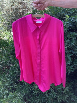 Regalia φούξια πουκάμισο σατέν polyester Medium Large σαν καινούργιο