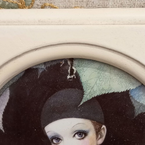 Vintage photo frames set of two used with Pierrot love theme by Mira Fujita