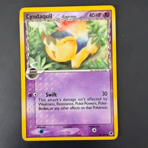 Cyndaquil 45 Delta Species Pokemon TCG card like new