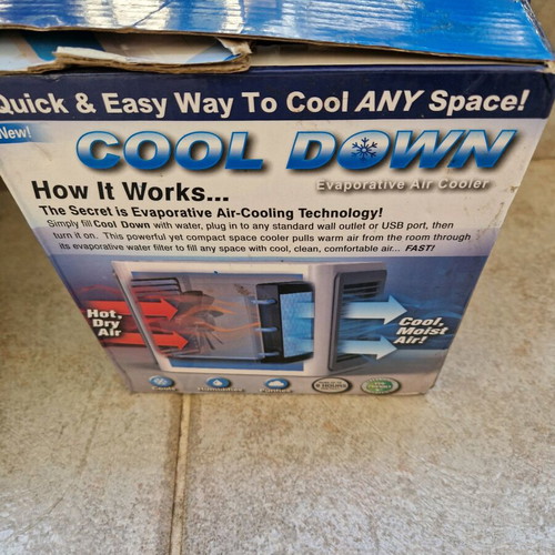 Φορητό μίνι air cooler υδρονέφωσης και υγραντήρας με τροφοδοσία USB καινούργιο