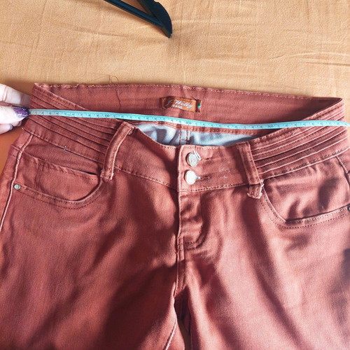 Low-rise pants used, brown, size M