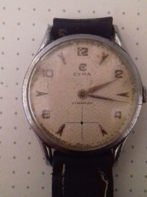 Ρολόι Cyma Cymaflex ανδρικό μεταχειρισμένο, κουρδιστό χωρίς μικρό δείκτη