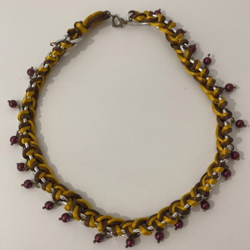 Handmade necklace with chain used, unworn