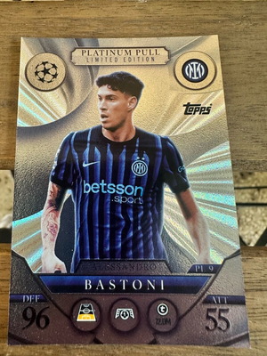 Topps Match Attax Bastoni Platinum Pull Limited Edition new