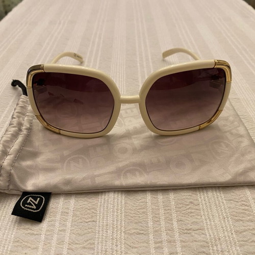 Vonzipper Alotta oversized vintage sunglasses new, white with golden details