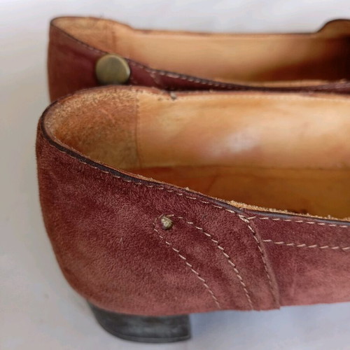 J.Bournazos shoes used size 38, suede leather, burgundy