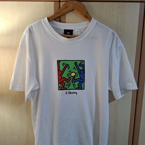 Keith Haring X H&M white T-shirt, size S