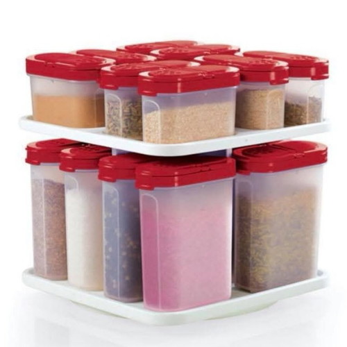 Tupperware spice set 16 pcs with rotating base