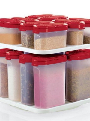 Tupperware spice set 16 pcs with rotating base