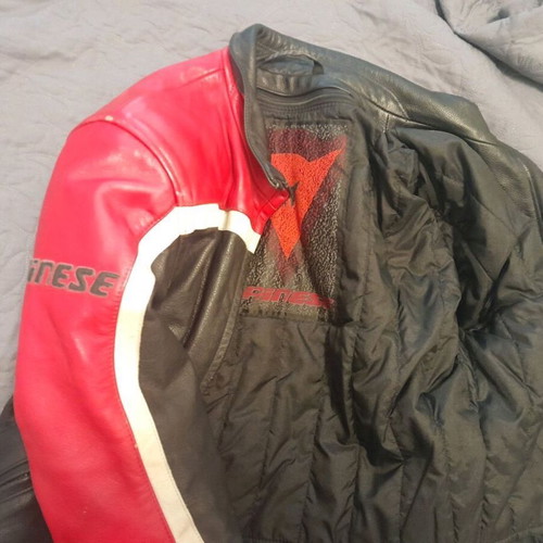 Dainese leather jacket No44 used, women's, with removable lining