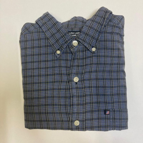 Ralph Lauren Polo Jeans Co. grey checked shirt XL vintage