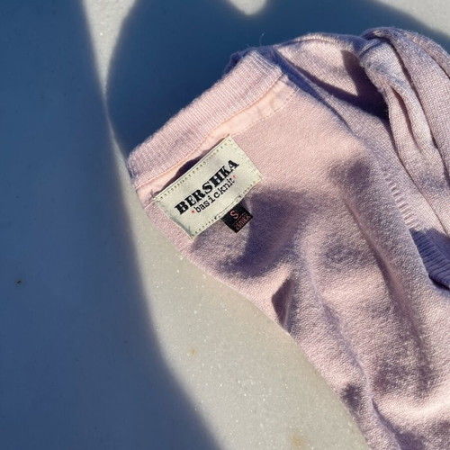 Bershka pink cardigan new with buttons and sleeve button
