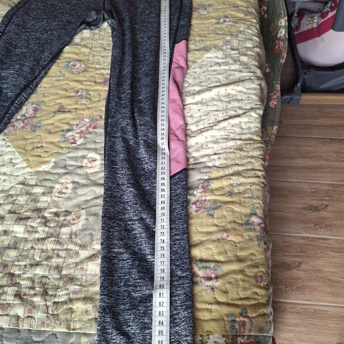 Gym leggings used medium-large grey with orange details