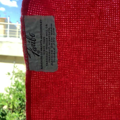 Woolen Olympic Airways Vintage Blanket used, 110x150 cm