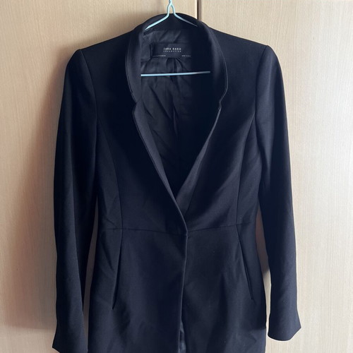 Zara black blazer long like new, women's XS