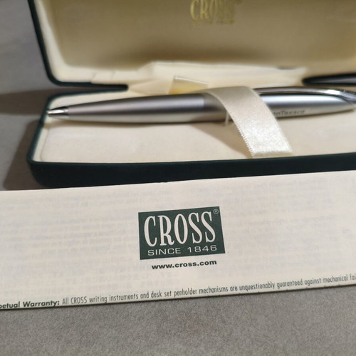 Cross ChevronTexaco Edition luxury pen, silver matte