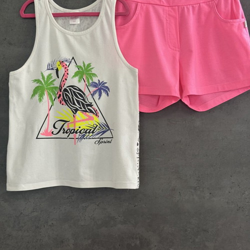 Girls' summer clothing set used, ages 6-8, multicolored, brands included