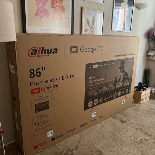 Dahua 86" 4K UHD Google TV Frameless LED TV new