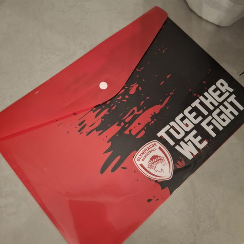 Olympiacos BC school trolley bag Together We Fight new with gift folder
